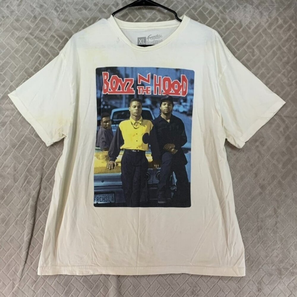 Franchise Boyz In The Hood Mens XL T Shirt White Short Sleeve Crew Neck Graphic